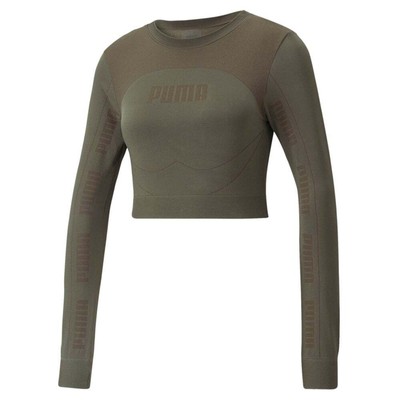 

Пуловер с длинным рукавом Puma Evoknit, размер , женские повседневные топы 589, Зеленый