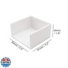 White Memo Holder 3 x 3 PS Notepad Organizer Sticky Notes Cube Holder for Home and Office Desk Organization (White)