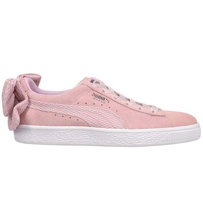 

Кроссовки Puma Suede Bow Uprising Womens Size 5.5 M Повседневная обувь 367455-03, Розовый, Puma Suede Bow Uprising