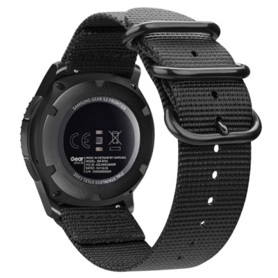 For Samsung Galaxy Watch 46mm SM-R800/ R805 Nylon Canvas Fabric Sport Band Strap