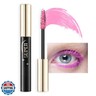 Colored Colorful Waterproof Mascara for Eyelashes Set,Blue White Black Brown Purple Long lasting Charming Voluminous Cruelty Free Vegan Eye Makeup (A-1Pc 5# Pink, A)