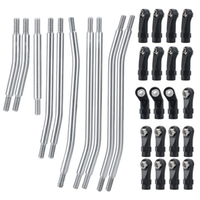 Qmore Stainless Steel Link Rod Linkage 313mm 324mm Wheelbase For 1/10 Car TRX4