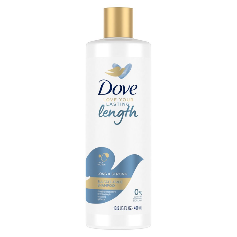 Dove Love Your Lasting Length Sulfate-Free Shampoo for Long Hair Long & Strong,