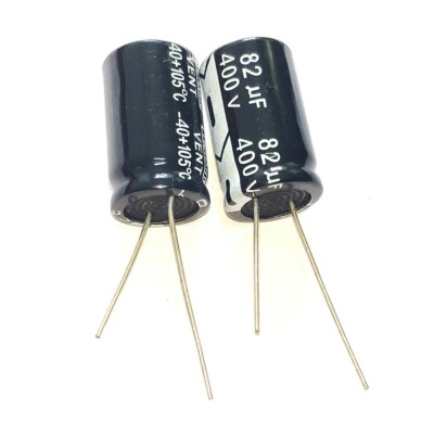 5PCS 400V 82uF 400Volt 82MFD 105C Aluminum Electrolytic Capacitor 16×25mm