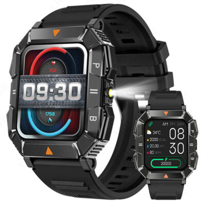 Men Digital Sport Watch 1.83'' Smart Watch Flashlight Wireless Calls Smartwatch