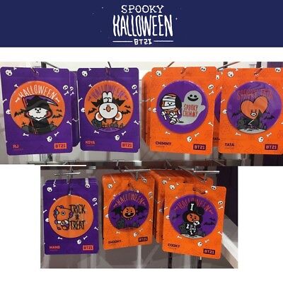 BTS BT21 Official Authentic Goods Coaster 7SET Halloween Ver with Track Number