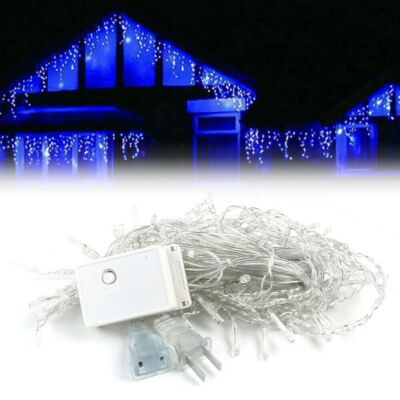 Christmas Lights Outdoor Decor 216LEDs Icicle Xmas Window Fairy Twinkly Plug In