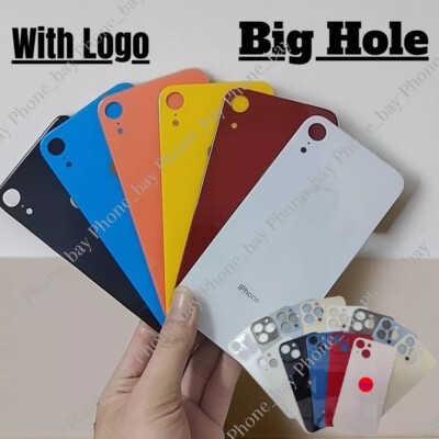 Back Glass Replacement Cover For iPhone 15 14 13 12 11 Pro Max XR XS 8 Big Hole