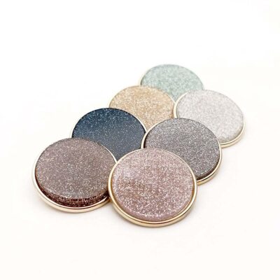 5 PCS Metal Round Shank Button Many Sizes Special Sparkling Buttons for Cloth...