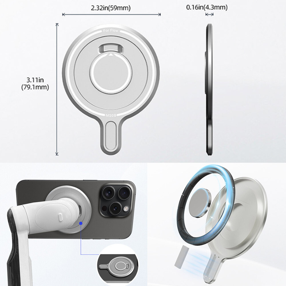 Magnetic Phone Holder Magnetic Adapter for Insta360 Flow/Flow Pro