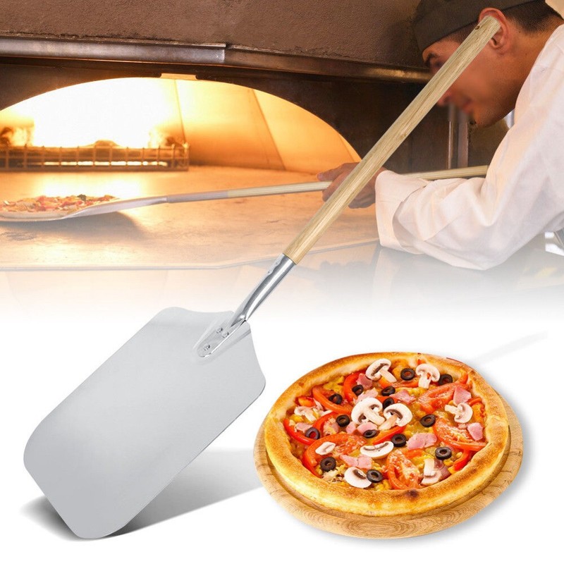 Pizza Schaufel Schieber ALU 85cm Wender Heber Brot Backen Ofen Grill Holz Griff