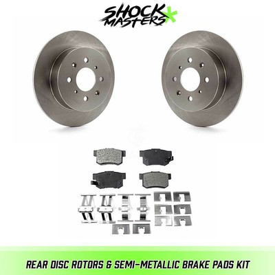 Rear Disc Rotors & Semi-Metallic Brake Pads for 2002-2003 Honda Civic