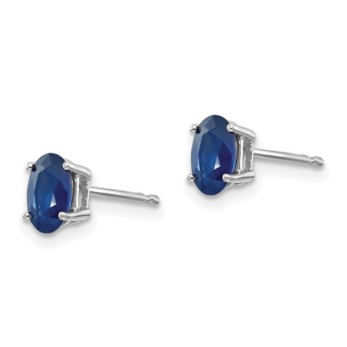 Pre-owned Goldia 14k White Gold Sapphire Earrings