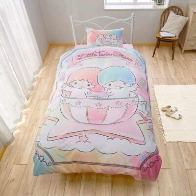 KIKI&RARA Little Twin Stars Bedspread Cover 3pcs Set Sanrio Official Shop Japan