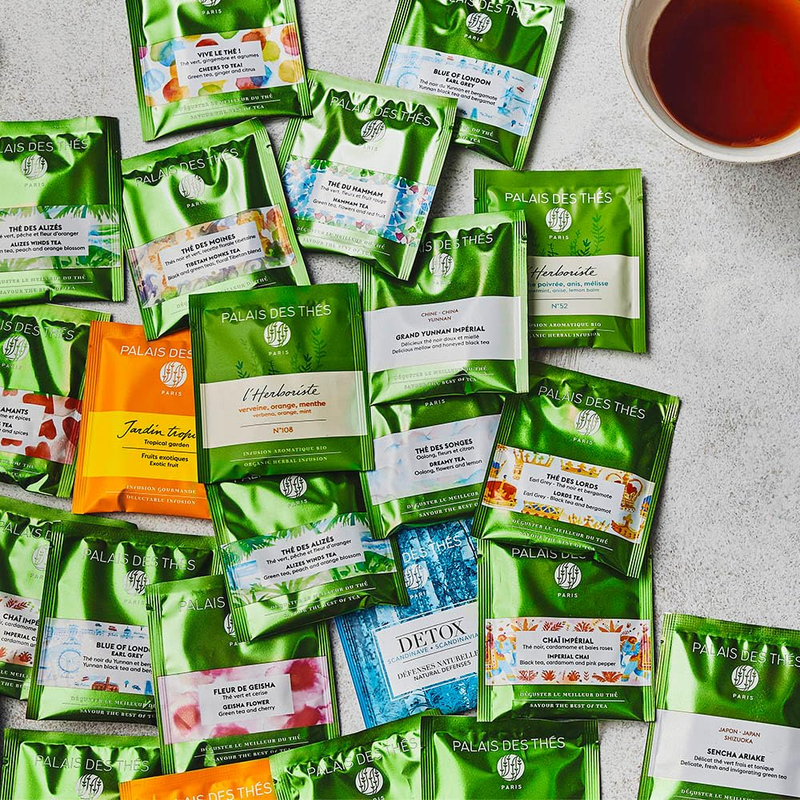Th&eacute; Des Alizes Green Tea with Peach and Exotic Fruits, 20 Tea B
