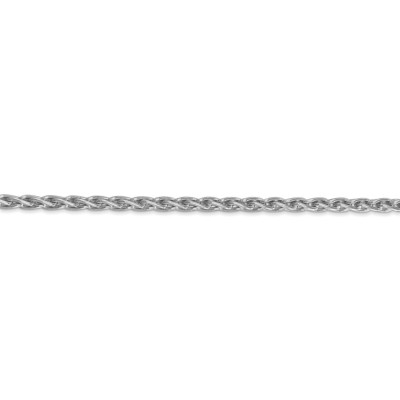 Pre-owned Superdealsforeverything Real 14kt White Gold 7 Inch 4mm Parisian Wheat With Lobster Clasp Chain Bracelet