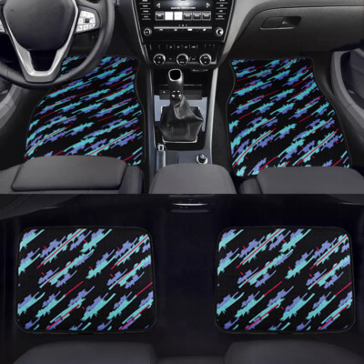 4Pcs JDM Style Racing Fabric Floor Mats interior carpets Universal