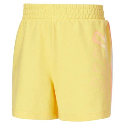 Желтые повседневные спортивные штаны Puma Rebel Pack French Terry Shorts Молодежные девушки 8