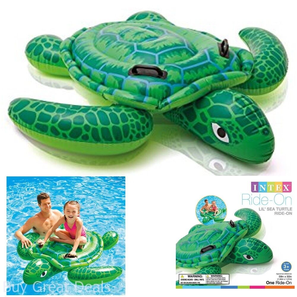 Giant Inflatable Turtle Ride On Pool Swimming Float Kids Toy Rafting