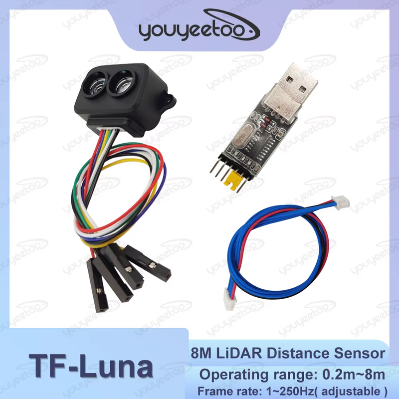 Benewake TF-Luna LiDAR Range Finder Module 5V UART IIC Interface 8M Single-Point
