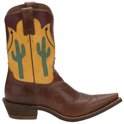 Nocona Boots Phoenix Brown Embroidery Snip Toe Cowboy Womens Brown Casual Boots