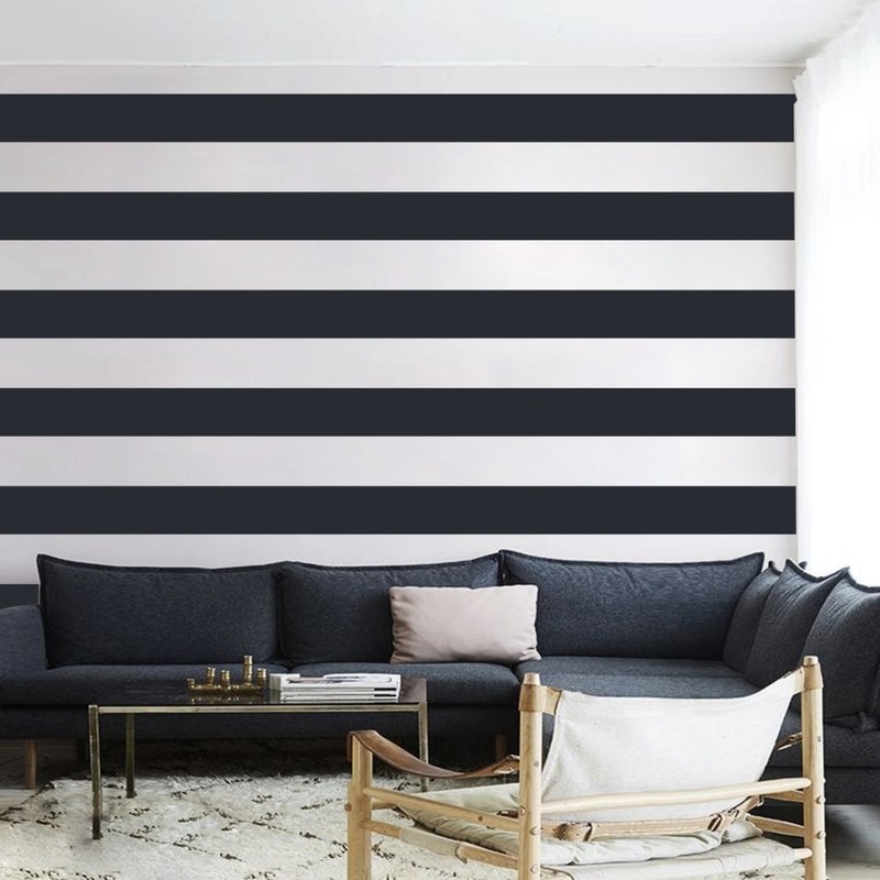 DIY Wall Stripes Decal Inspired Vinyl Living Room Office School