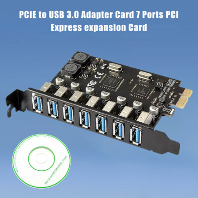 USB 3.0 PCI-E Expansion Card 7 Ports, PCI-E to USB 3.0 HUB Adapter 