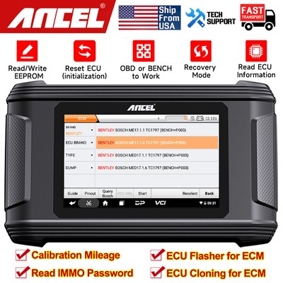 ANCEL EC500 Auto Car TCM ECU Flashing Cloning Reset Initialization Scanner Tool