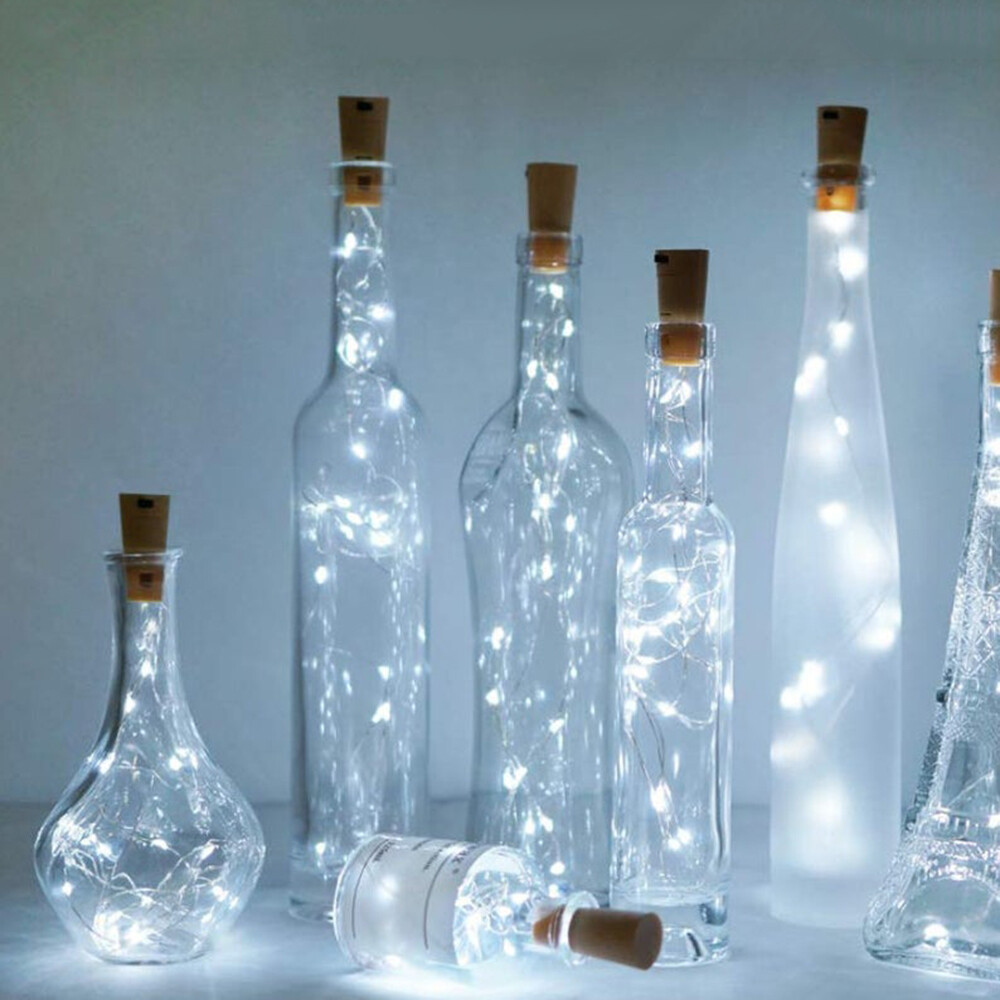 20 LED Fairy Wine Bottle String Lights Cork Copper Wire Xmas Wedding