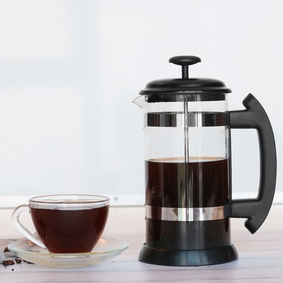 - Coffee Pot Filter Tea Maker Stainless Steel Glass 1000ml P