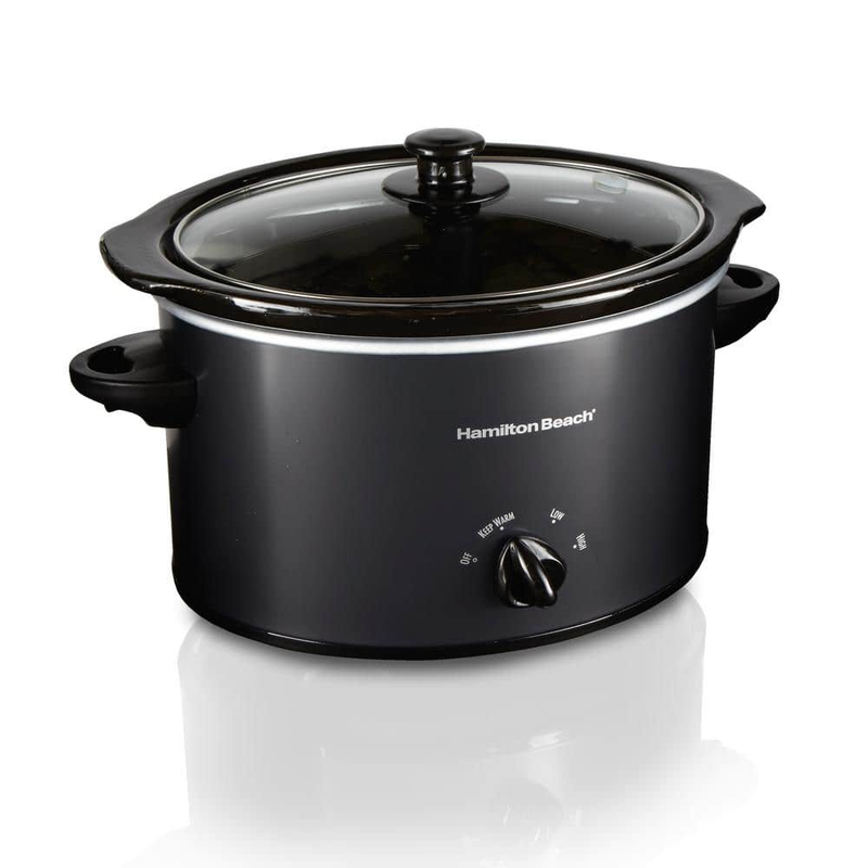 3 Qt. Small Black Slow Cooker 3 Setting Crock Pot Stoneware 