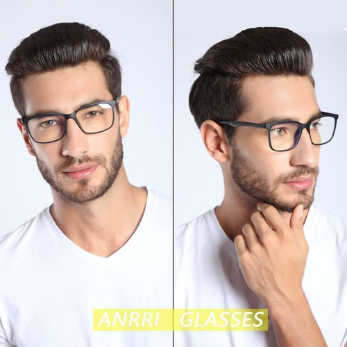 ANRRI Blue Light Blocking Glasses for Computer Use, Anti Eyestrain Lens
