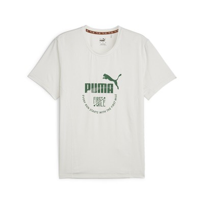 Футболка Puma Unisex First Graphic с круглым вырезом и коротким рукавом Mile T-Shirt мужская Off White Cas