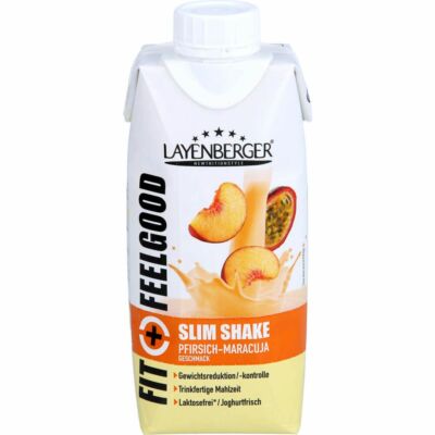 LAYENBERGER Fit+Feelgood Slim Shake Pfirs.-Maracu. 330 ml PZN17150063