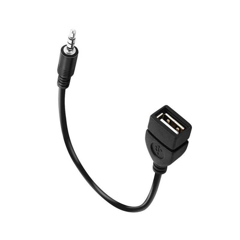Audio AUX Jack 3.5mm Male to USB 2.0 Type A Female OTG Converter