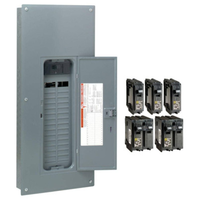 Homeline 200 Amp 30-Space 60-Circuit Indoor Main Breaker Plug-On Neutral Center
