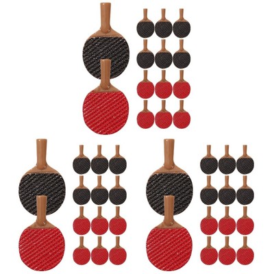  3 PCS Mini-Hauspong-Paddel Zubehör Für Puppenhäuser Tischtennis-Anhänger