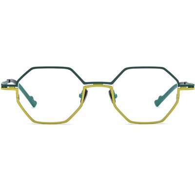 Premium Ultra Light Titanium Polygon Reading Glasses Readers +0.5~6.0
