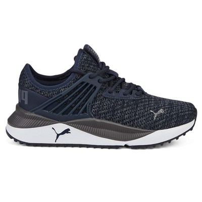 

Puma Pacer Future Молодежные серые кроссовки двойной вязки на шнуровке для мальчиков Повседневная обувь 385, Grey, Puma Pacer Future Double Knit Lace Up Youth