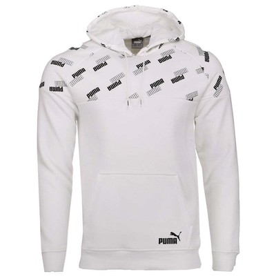 

Puma Power Aop Logo Pullover Hoodie Мужская белая повседневная спортивная верхняя одежда 5893950, Белый, Puma Power Aop Logo Pullover Hoodie