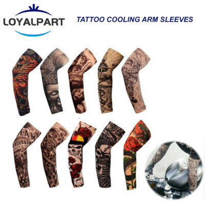 10PCS Tattoo Cooling Arm Sleeves Cover Unisex Sports Outdoor UV Sun Protection