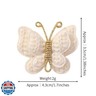 Wistamik Pack of 2 hair bows girls. Kids’Fashionable Artificial Butterfly Hair Clips (rose red)