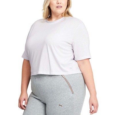 

Puma Moto Футболка с круглым вырезом и короткими рукавами Плюс женские повседневные топы размера  521455, Белый