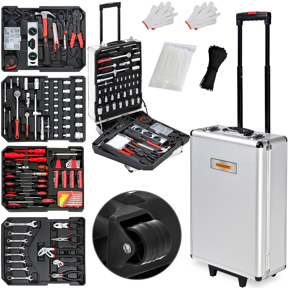 Werkzeugkoffer Werkzeug Trolley Werkzeugkasten 899tlg Werkzeugkiste Set monzana