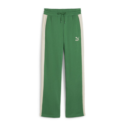 Puma Iconic T7 Straight Leg Track Pants Womens Green Casual Athletic Bottoms 625