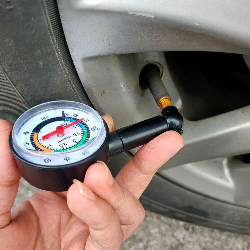 1x Dial Tire Gauge Metal Air Pressure Truck Auto Car Bicycle Tester Meter Parts