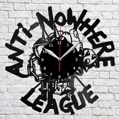 ANTI-NOWHERE LEAGUE Vinyl Record Wall Clock Home Fan Art Decor 12'' 30 cm 6050
