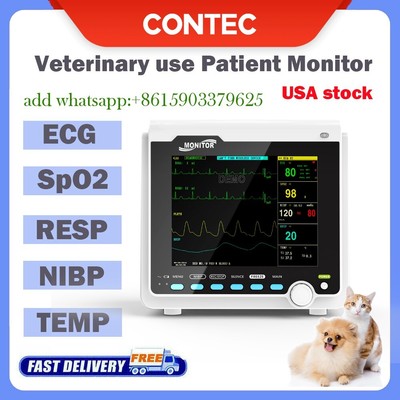 Veterinary ICU Patient Monitor ECG, NIBP,Spo2, Resp,Temp,PR for Animal use