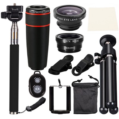 Smart Phone Camera Lens 8X Telephoto Selfie Stick Tripod Set For iPhone Xiaomi