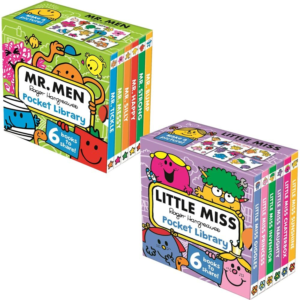 Mr. Men and Little Miss Pocket Library 2 Books Box Set By